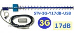 КОМПЛЕКТ - STV-3G-Y17dB-USB, 3G-антенна 17dB с кабелем РК-50 - 5м + адаптер для USB 3G-модема